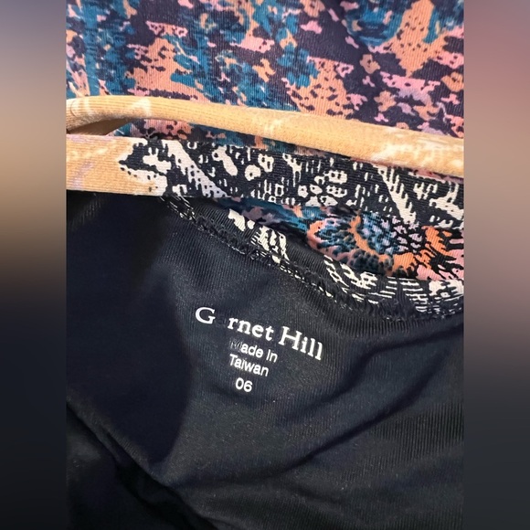 Garnet Hill‎ Floral Bathing Suit Skirt Swimsuit Top 6 Bottom Size 4 - Picture 8 of 15